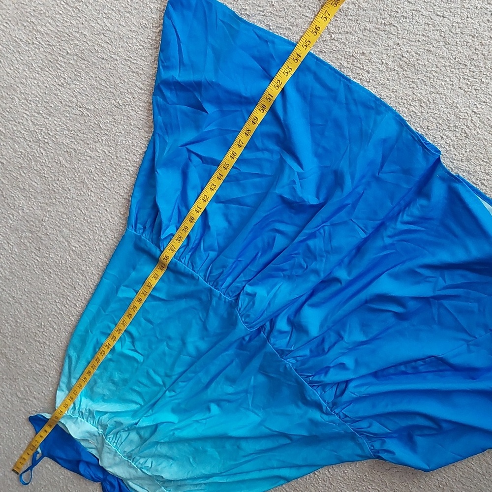 Commense Blue Ombre Backless Cutout Cami Maxi Dress with Tags Sz L - Picture 11 of 16